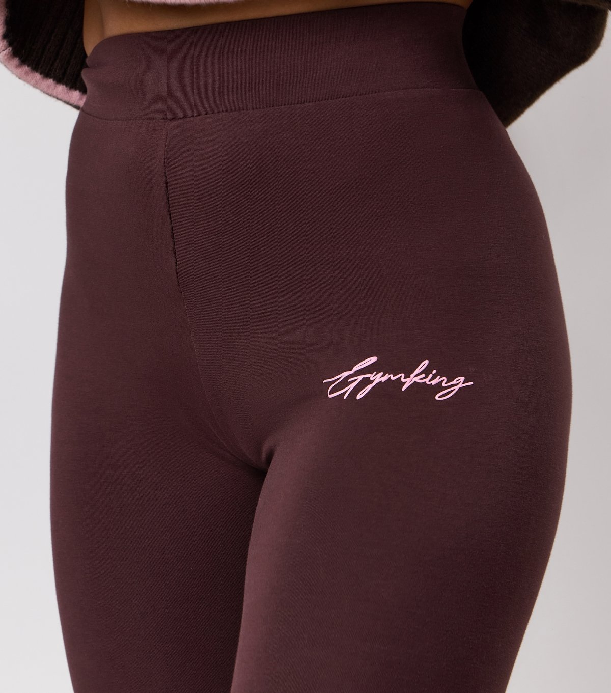 Gym King Women's Dark Brown Script Mindset Leggings Gym King New Look - 4
