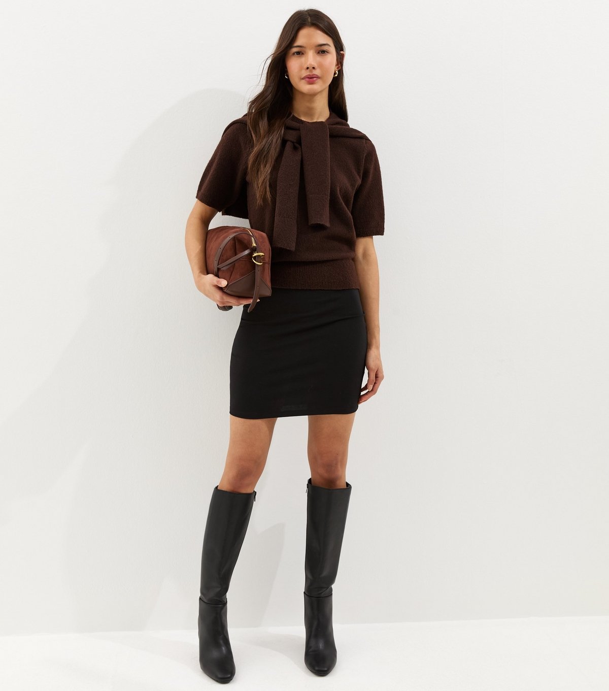 New Look Women's Black Stretchy Tube Mini Skirt New Look - 3