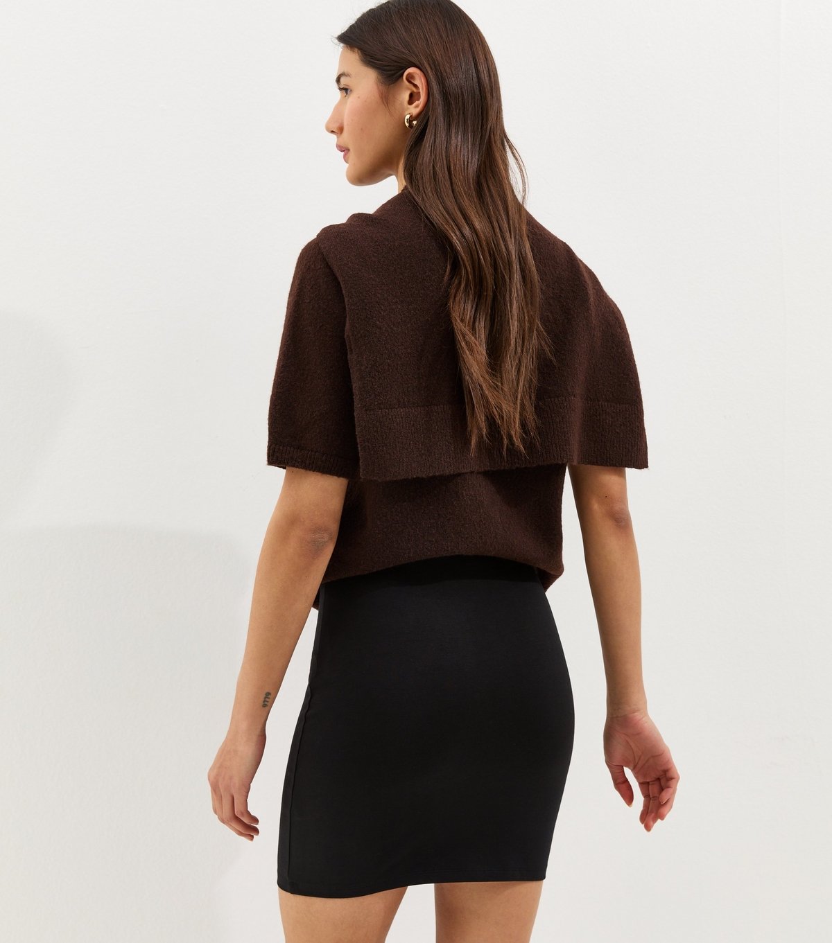 New Look Women's Black Stretchy Tube Mini Skirt New Look - 4