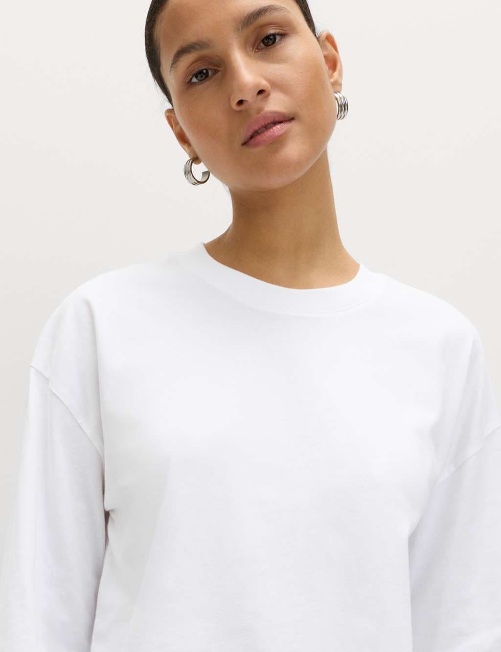 Marks & Spencer M&S Soft White Pure Cotton Boxy Top
