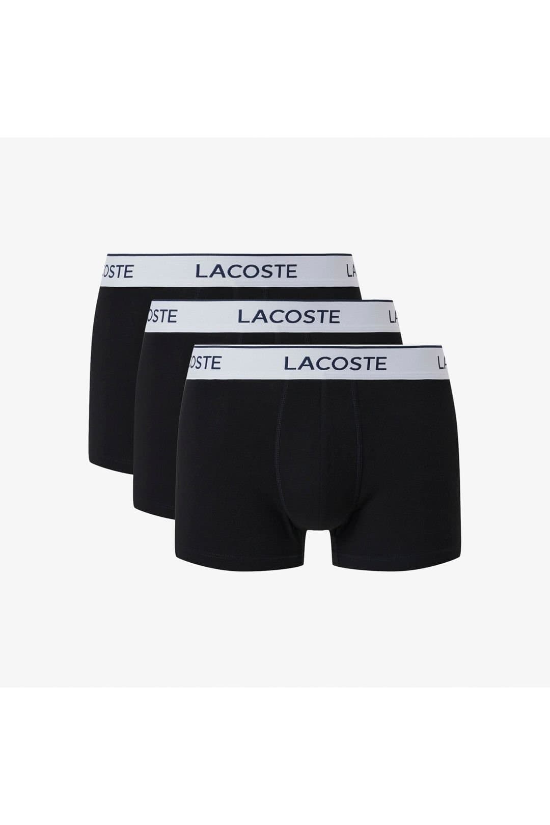 Lacoste Lacoste Men's 3 Pack Stretch Cotton Trunks Black