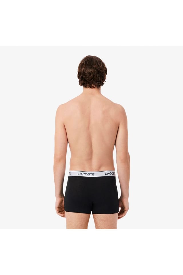 Lacoste Lacoste Men's 3 Pack Stretch Cotton Trunks Black - 3