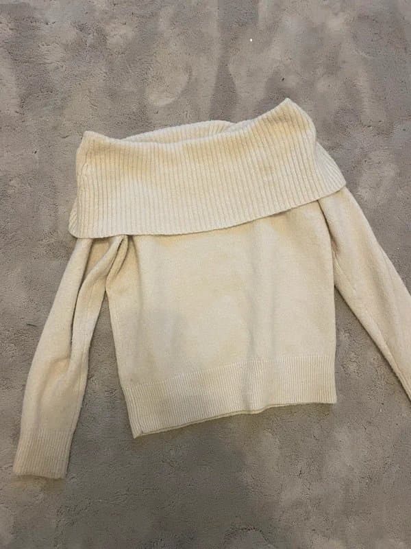 ASOS Asos Off shoulder cream jumper, 6 (or 8)
