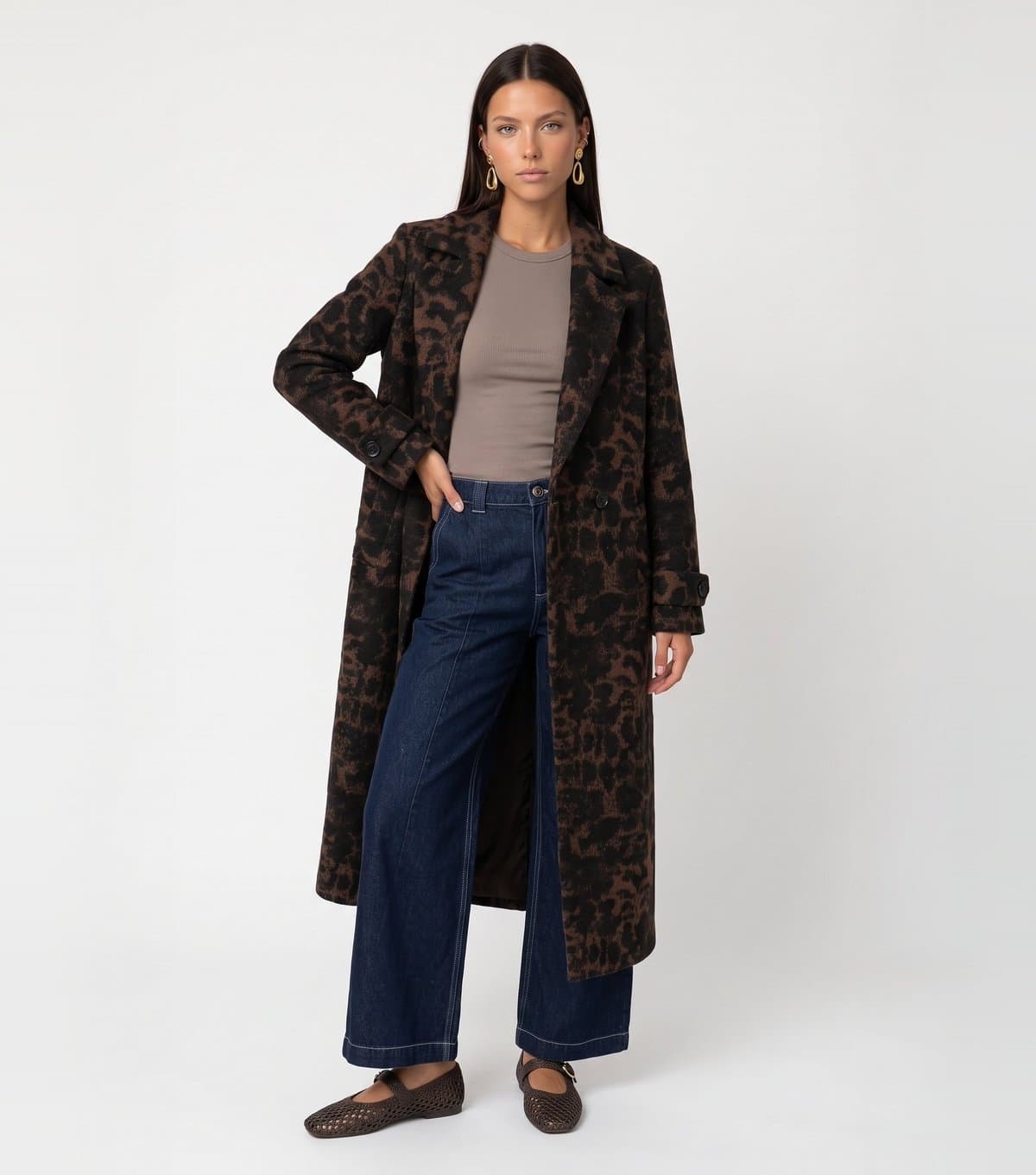 Urban Bliss Women's Brown Animal Print Formal Coat Urban Bliss New Look