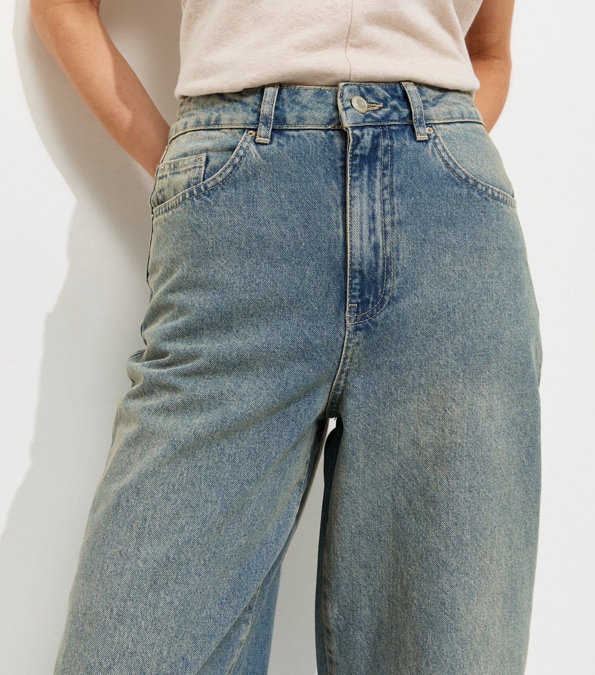 New Look Women's Tall Blue Blake Barrel Leg Jeans New Look - 4