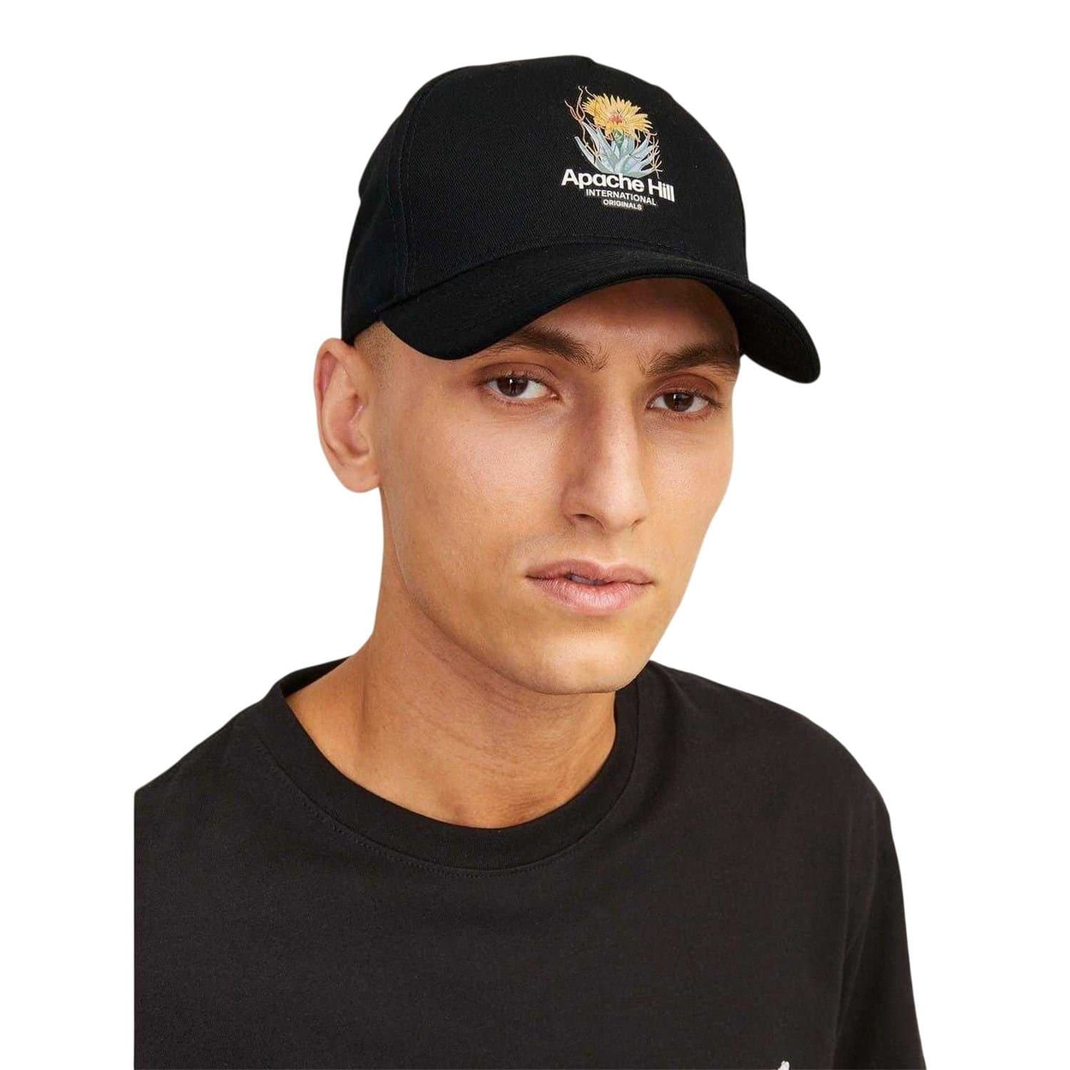 jack & jones Jack & Jones Men's Apache Hill Baseball Cap in Black