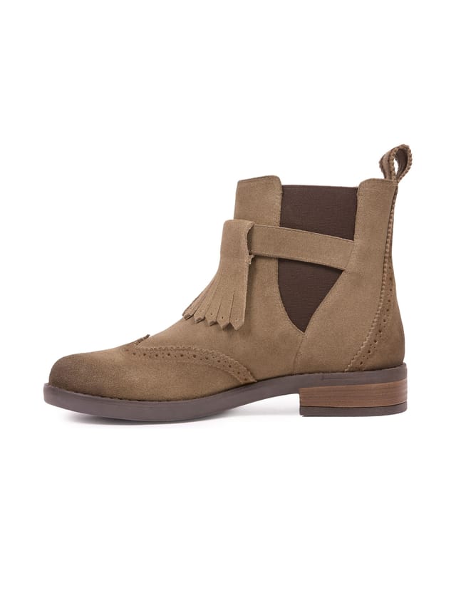 Celtic & Co Celtic & Co Women's Brogue Strap Chelsea Boot in Fawn - 2