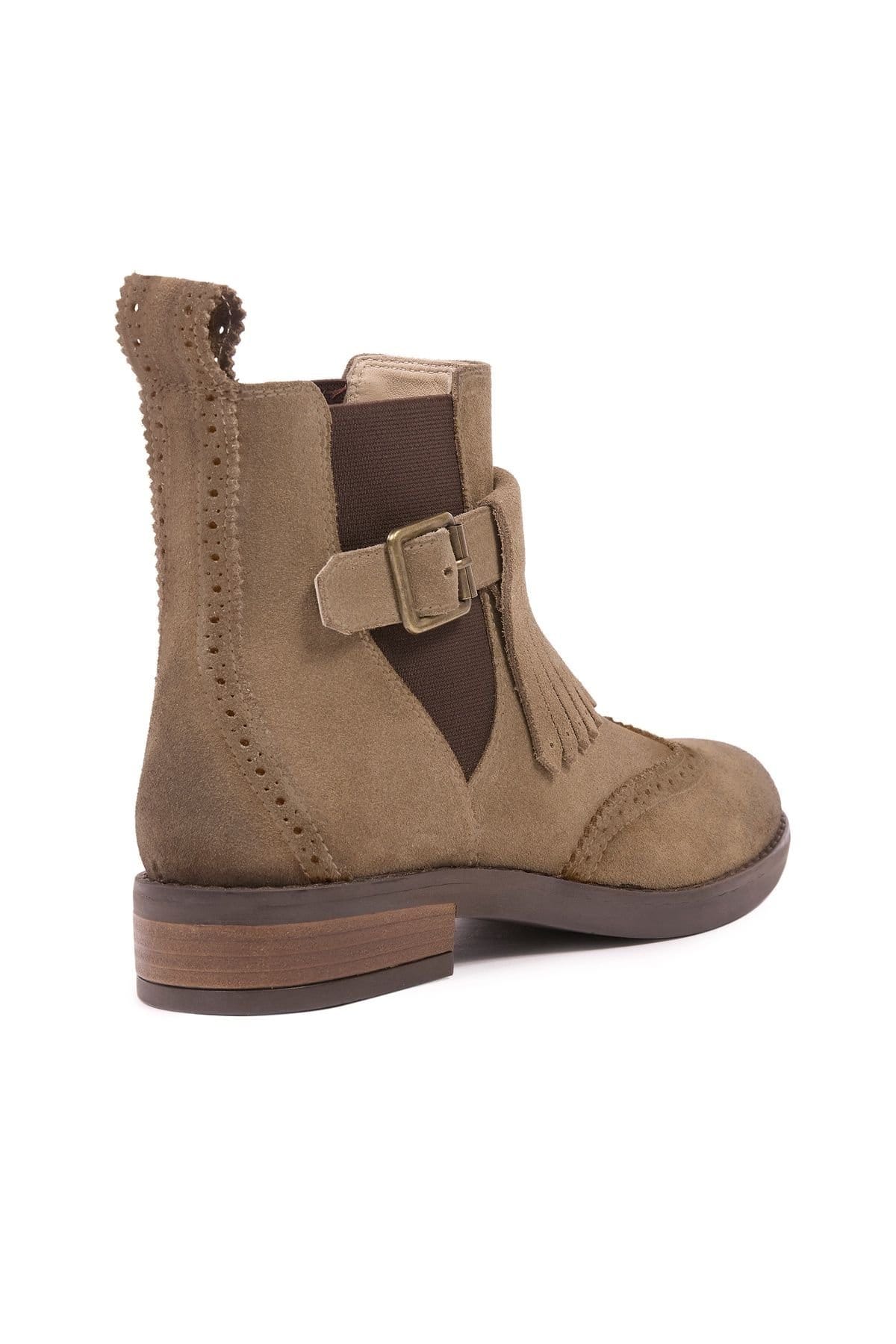 Celtic & Co Celtic & Co Women's Brogue Strap Chelsea Boot in Fawn - 4