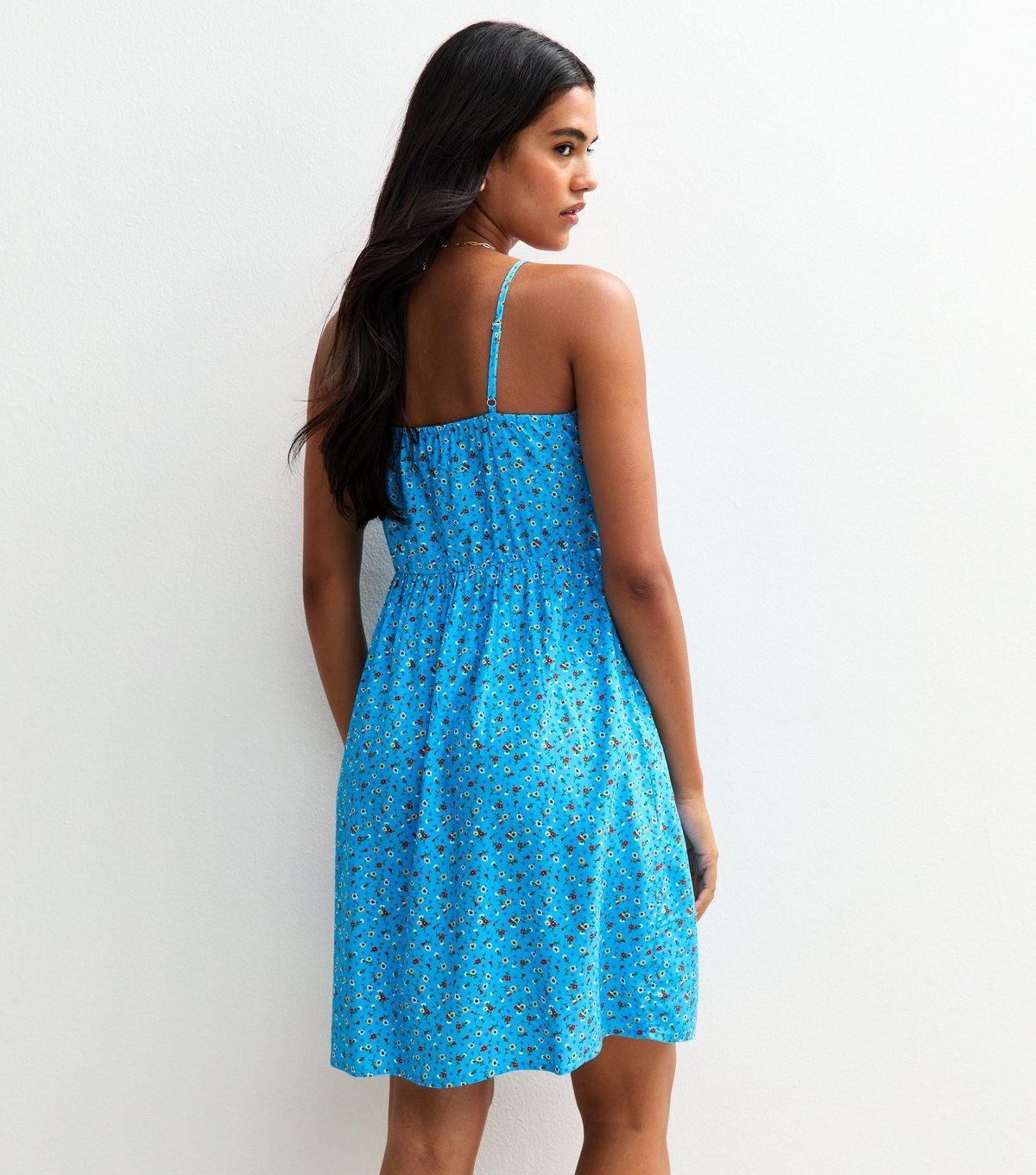 Sunshine Soul Women's Teal Floral Print Mini Dress Sunshine Soul New Look - 4