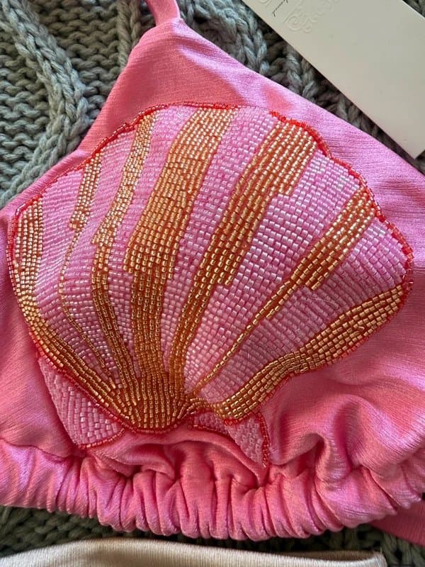 Never Fully Dressed Never fully dressed mermaid 🧜 core shell triangle bikini UK18-22 / shimmer fabric / beautiful!