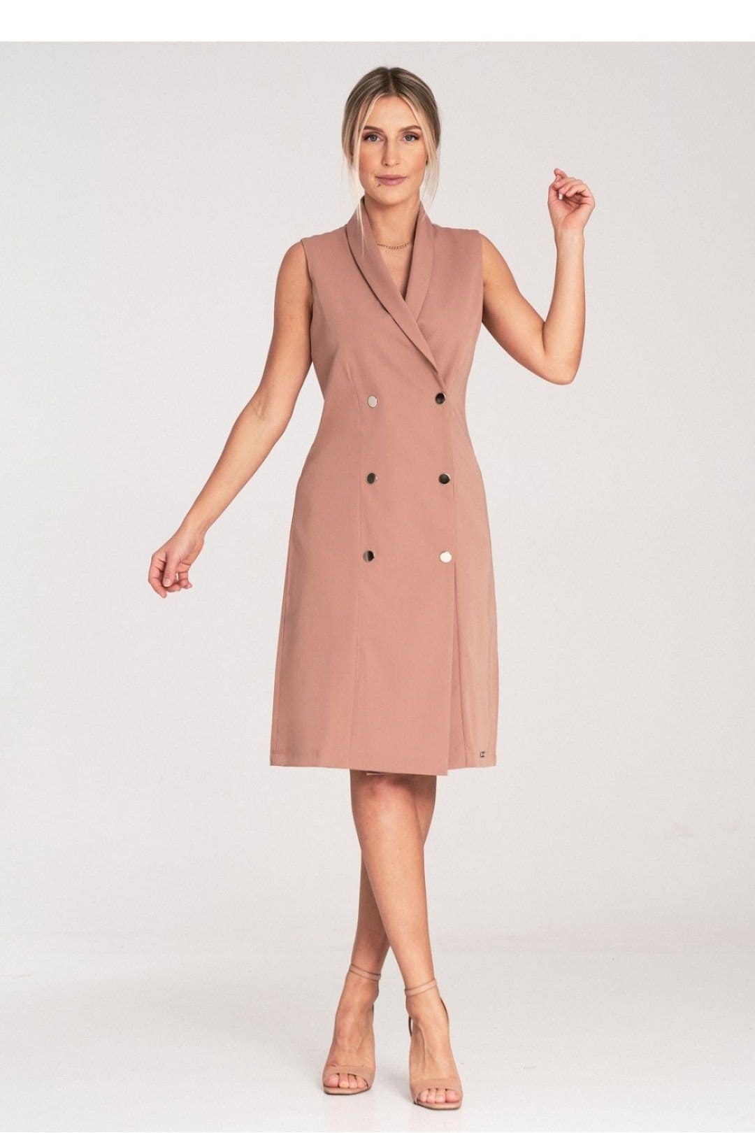 Love Lace Rose Gold Sleeveless Midi Dress