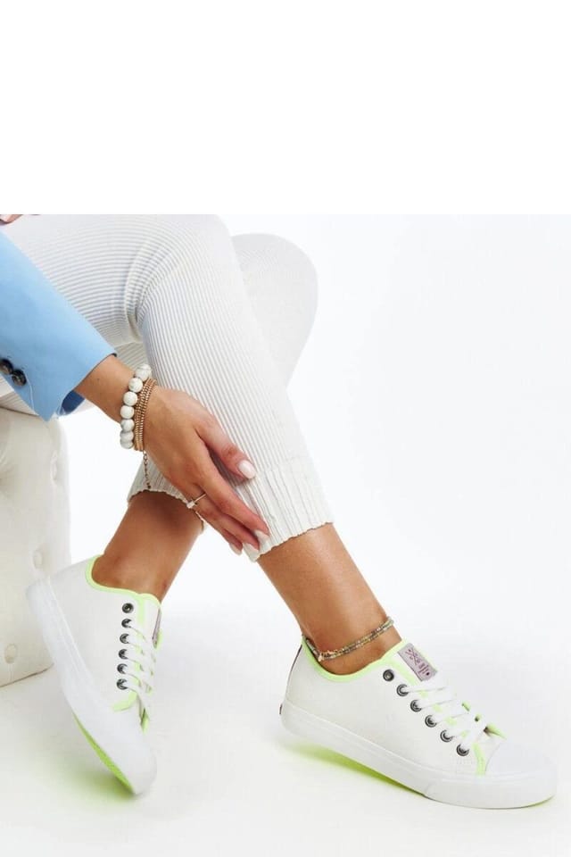 Love Lace Love Lace Women's Urban Casual Sneakers Cross Jeans Style Lace Up Rubber Everyday in White - 2