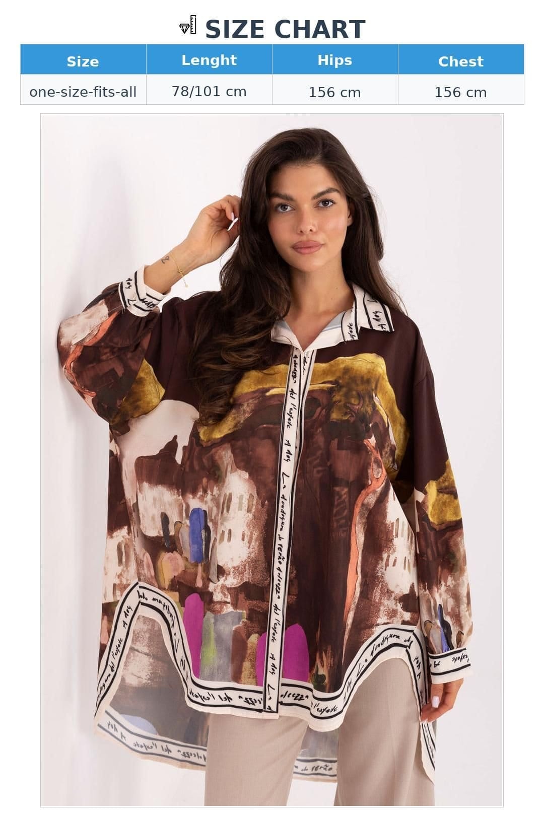 Love Lace Love Lace Women's Printed Long Sleeve Casual Shirt in Brown - 4