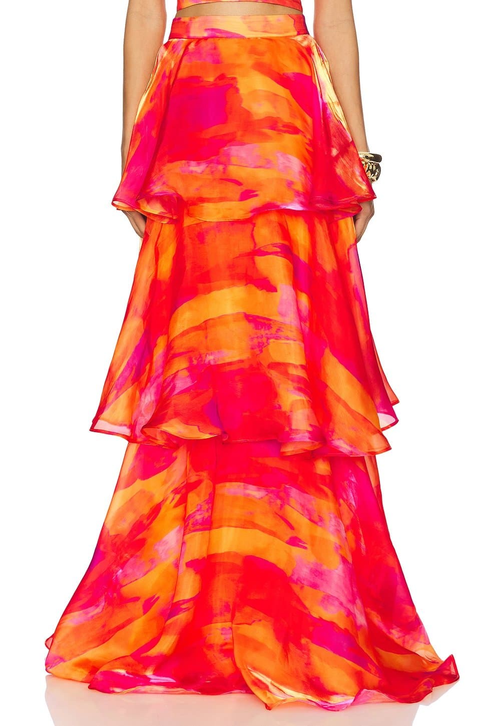 revolve Faari Aquarelle Orange Skirt