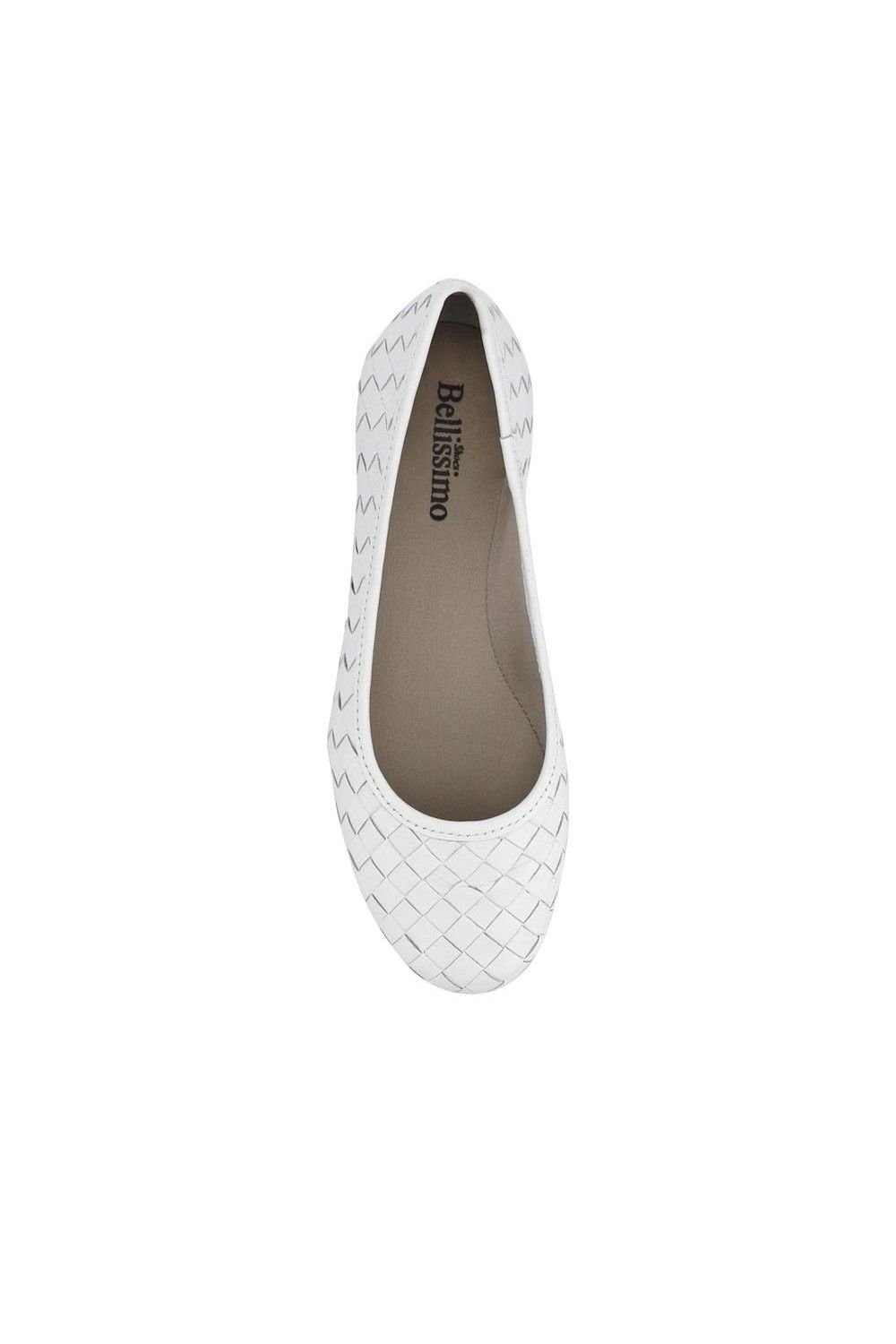 Bellissimo Bellissimo Women's Leather Cushioned Pumps in White - 4