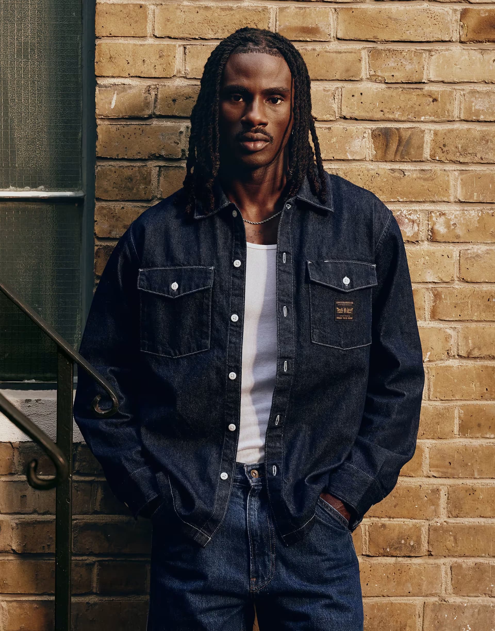 ASOS Levi's Workwear berkley denim chore jacket in dark blue