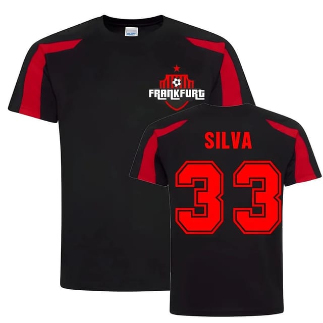 Eintracht Frankfurt Eintracht Frankfurt Men's Andre Silva Frankfurt Sports Training Jersey in Black - 2