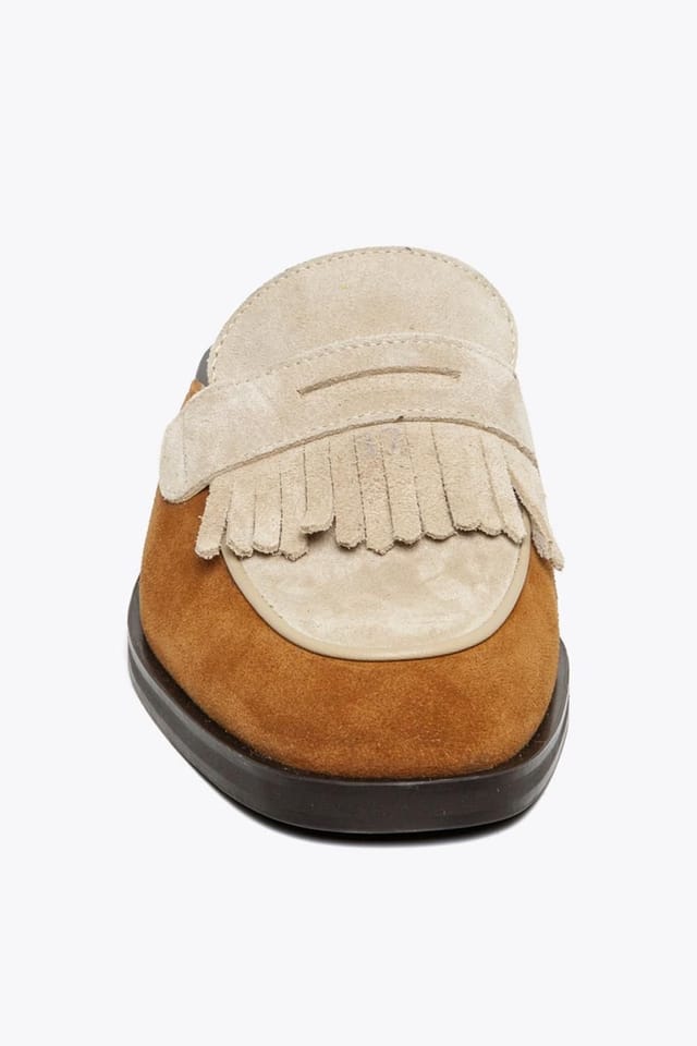 Steve Madden STEVE MADDEN Women's 'Nanette Mule Tan' Suede Flats in Tan - 3