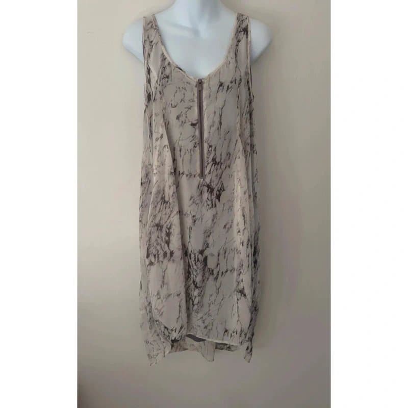 Mint Velvet Mint Velvet marble drip sleeveless chiffon midi dress UK size 12