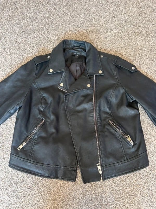 New Look Black Leather Biker Jacket