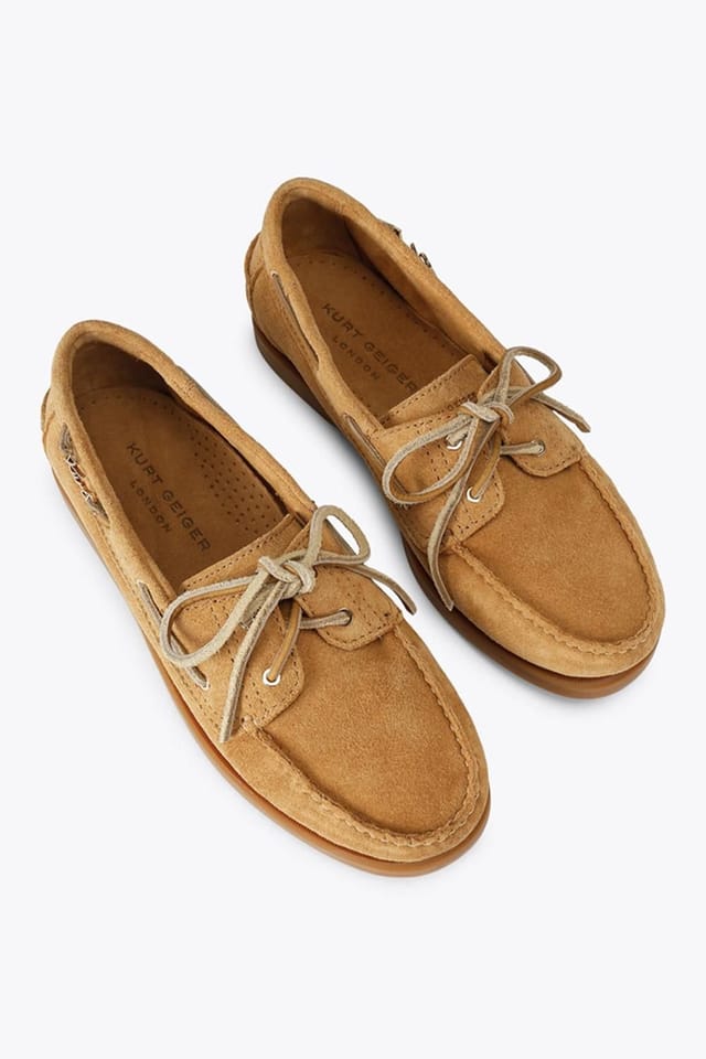 Kurt Geiger London Kurt Geiger London Men's 'Somerville Boat Shoe' Suede Shoes in Tan - 2