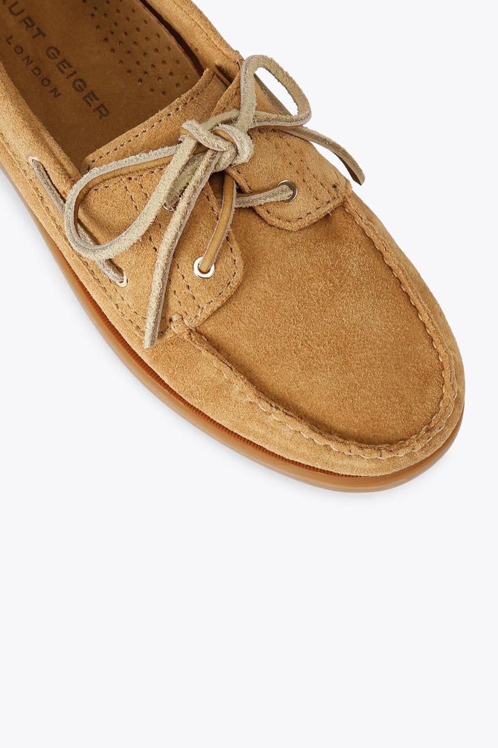 Kurt Geiger London Kurt Geiger London Men's 'Somerville Boat Shoe' Suede Shoes in Tan - 4