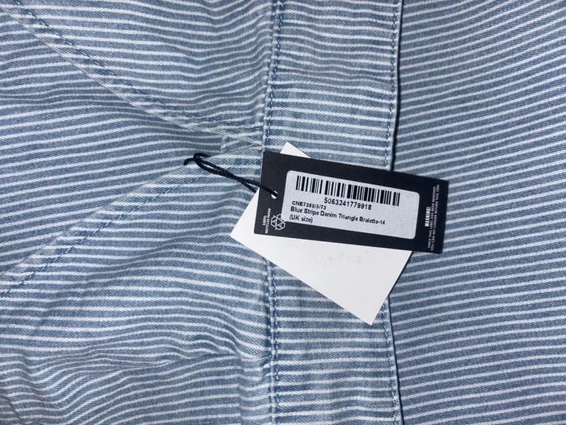 PLT PLT Denim stripe Bralet