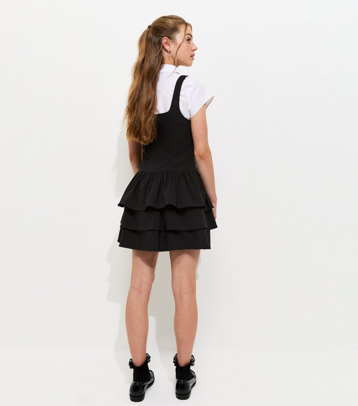 New Look Girls' Black Rara Tiered School Dress New Look - 4