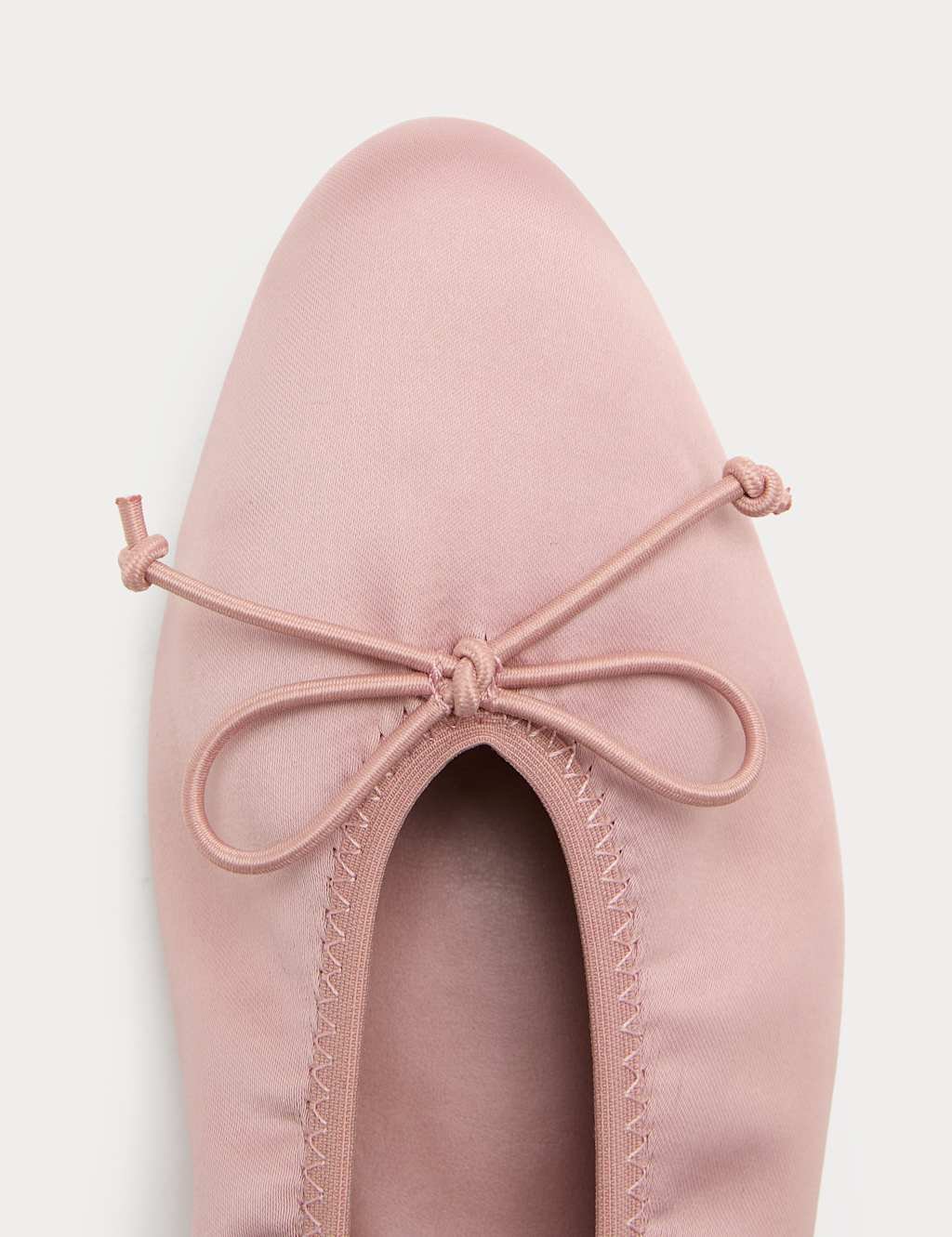 Marks & Spencer M&S Satin Flat Ballet Pumps Blush Pink - 2