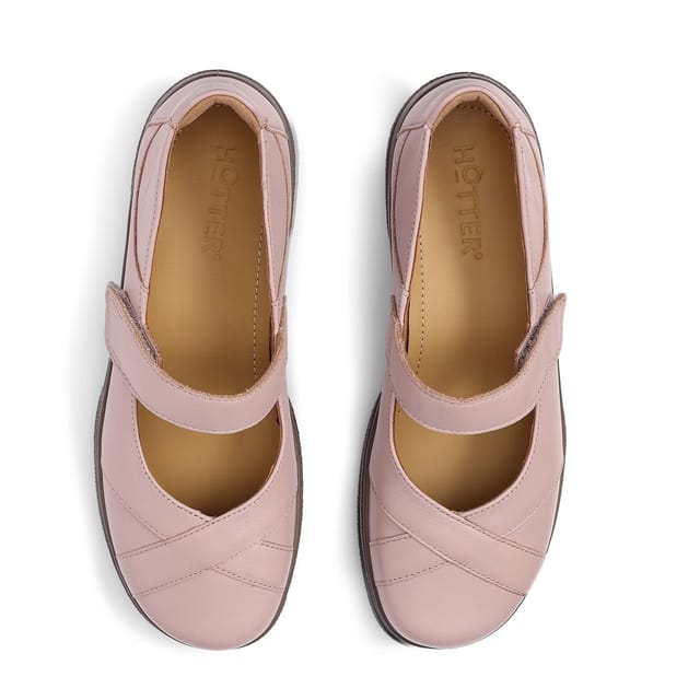 Hotter Hotter Women's Extra Wide 'Hope' Mary Janes in Beige - 3