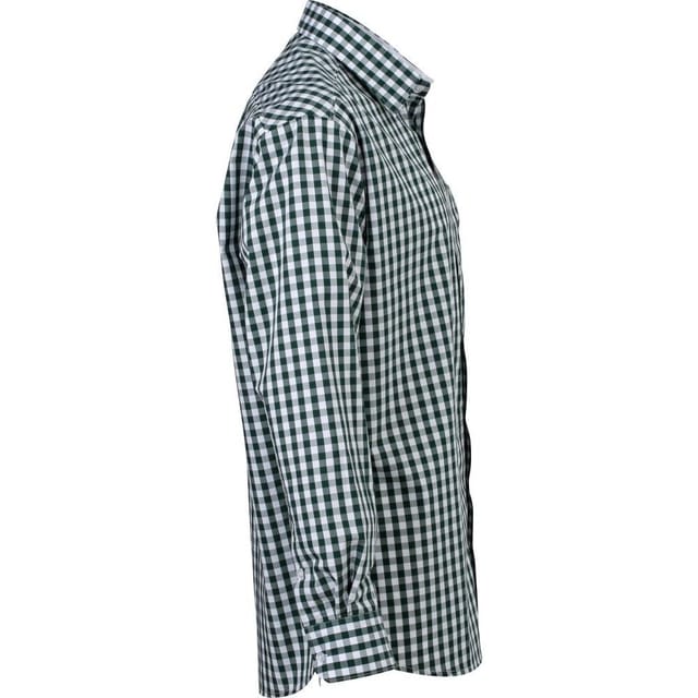 James and Nicholson James and Nicholson Men's Checked Shirt in Dark Green - 3
