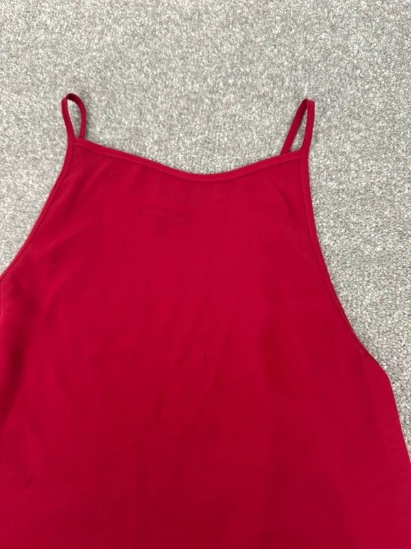 Warehouse Red High Neck Racer Cami Top