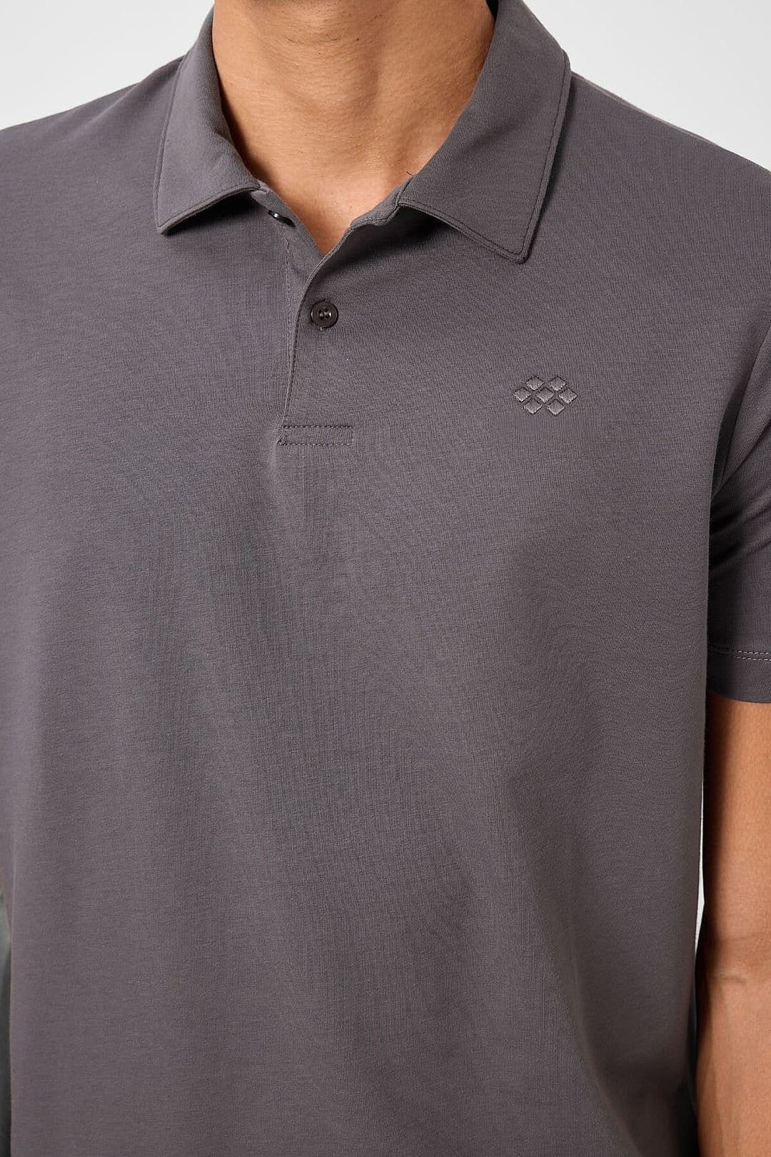 Tommy Life Tommy Life Men's Cotton Elastane Polo T-Shirt in Charcoal - 4