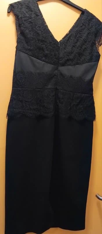 Kaliko Black dress knee length lace design Kaliko Size UK 8