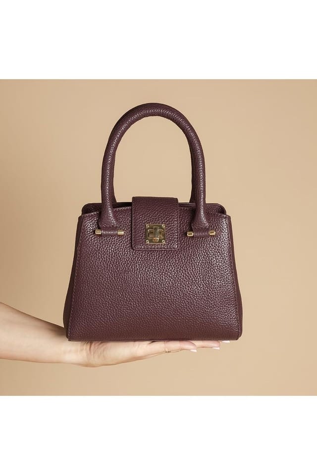 Jones Bootmaker Jones Bootmaker Women's Whimsy Leather Top Handle Bag in Burgundy - 3