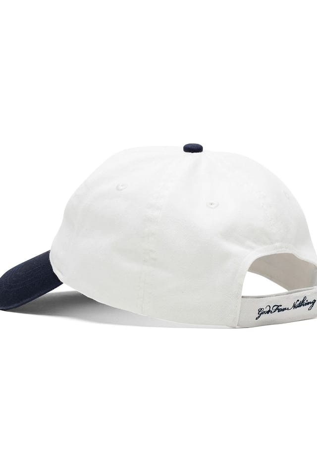 Good For Nothing Good For Nothing Men's Monogram Washed Cotton Cap in White - 2
