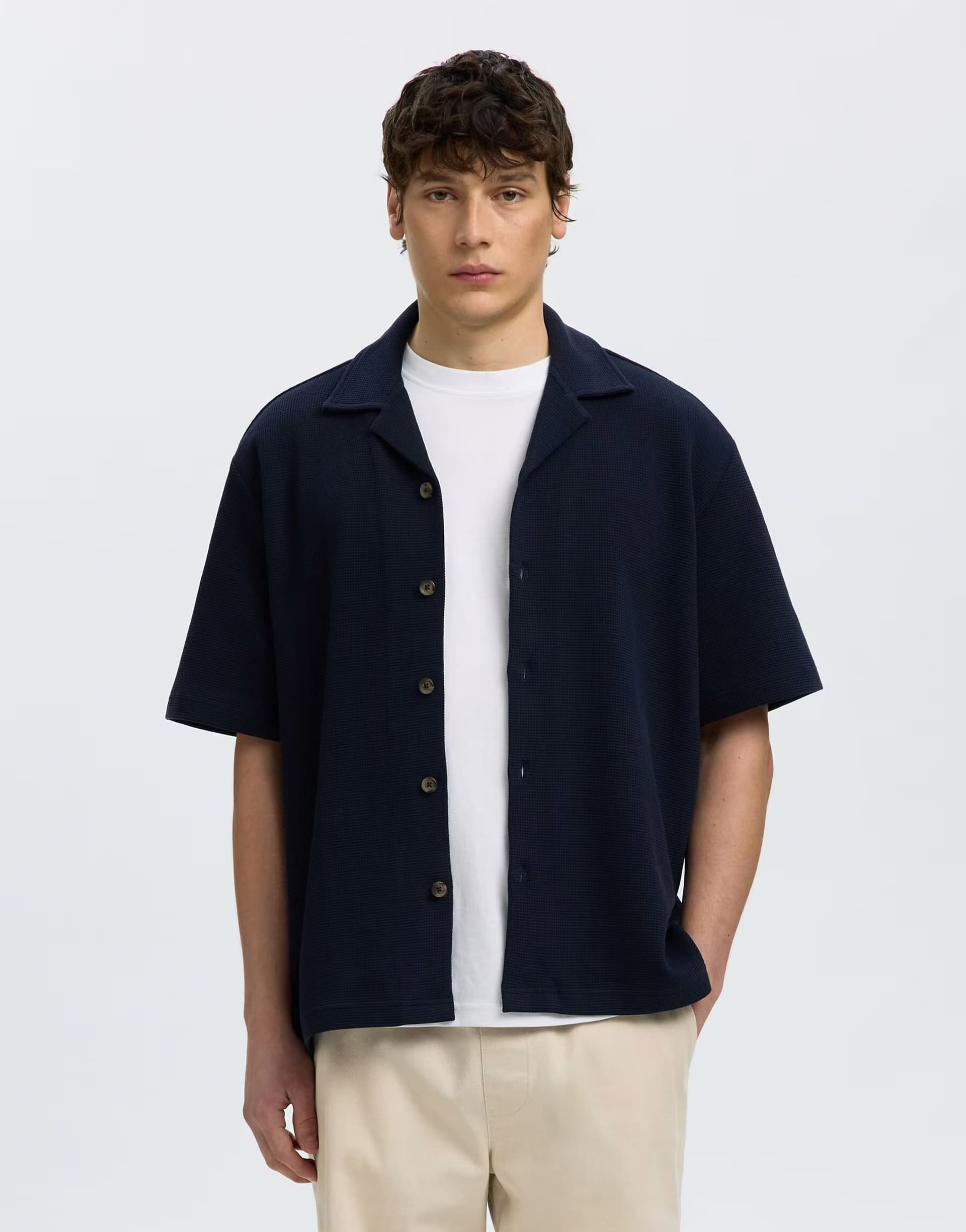 ASOS ASOS Navy Overshirt in Cotton