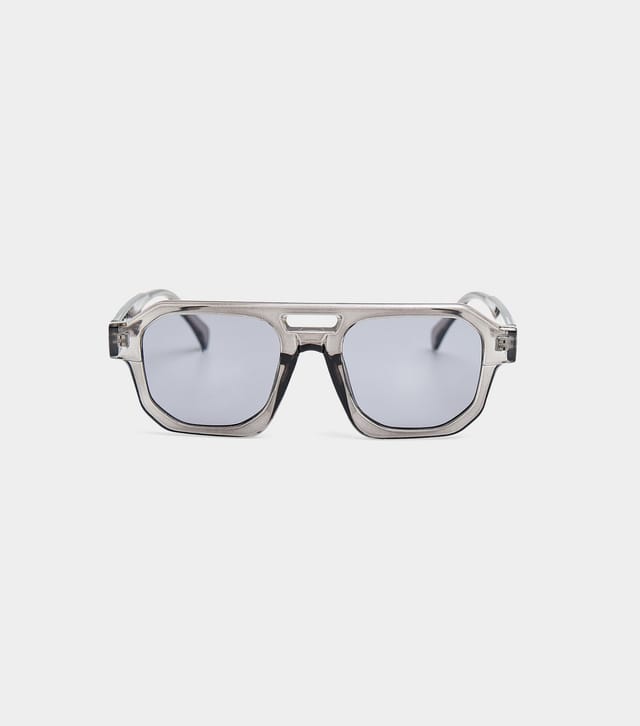 Public Desire Grey Square Aviator Sunglasses Public Desire New Look - 2