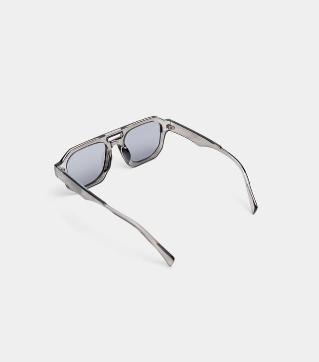 Public Desire Grey Square Aviator Sunglasses Public Desire New Look - 3