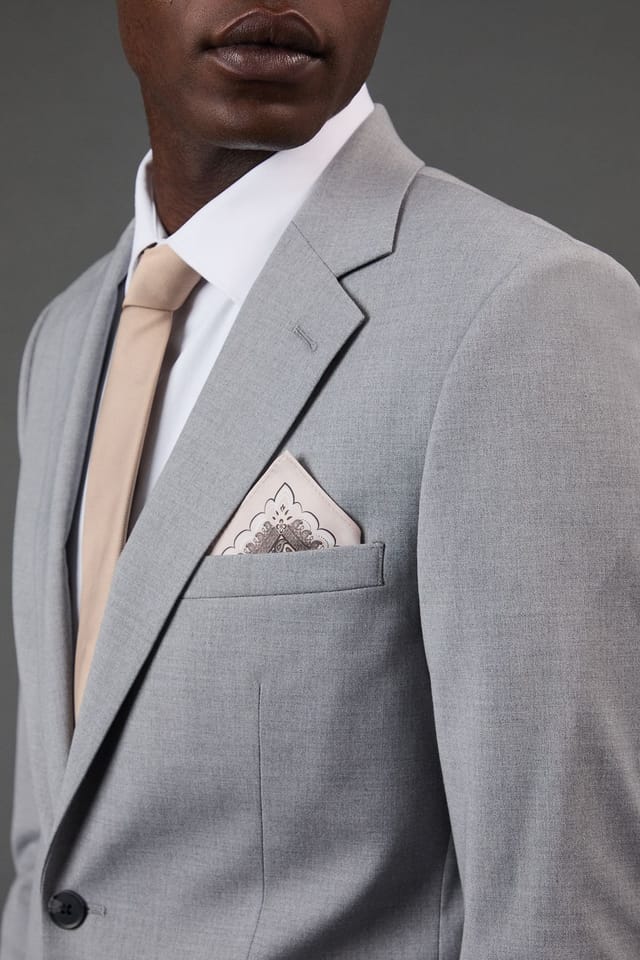 Burton Burton Men's Champagne Paisley Pocket Square - 2