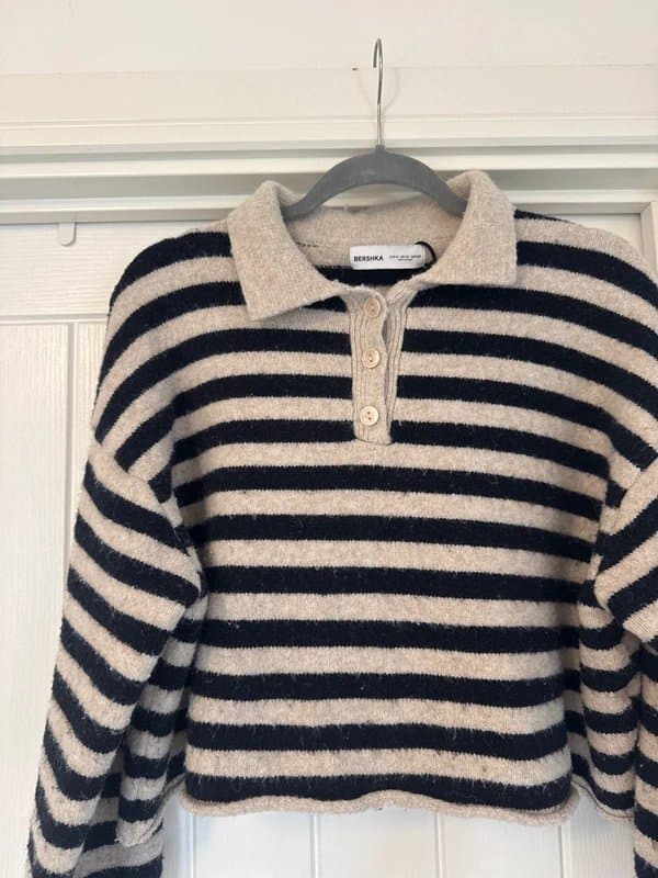 Bershka Striped cropped jumper