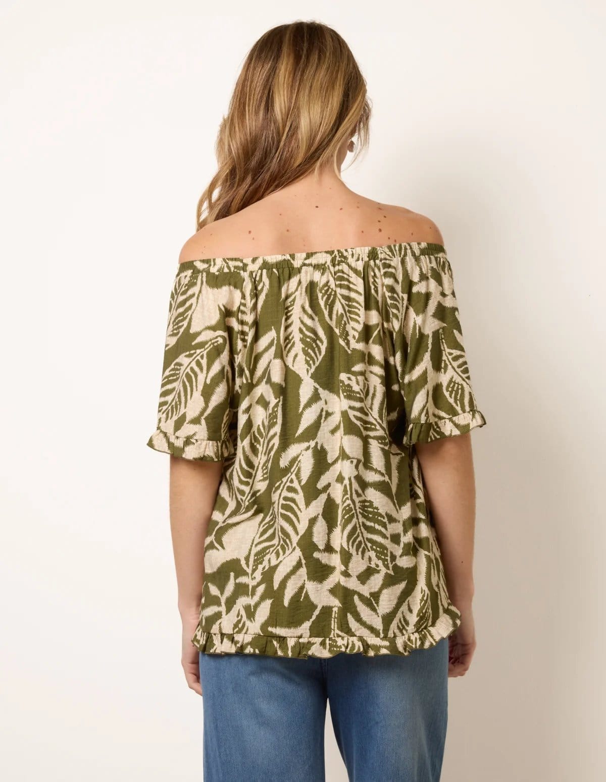 Blue Vanilla Printed Tie Front Top - 4