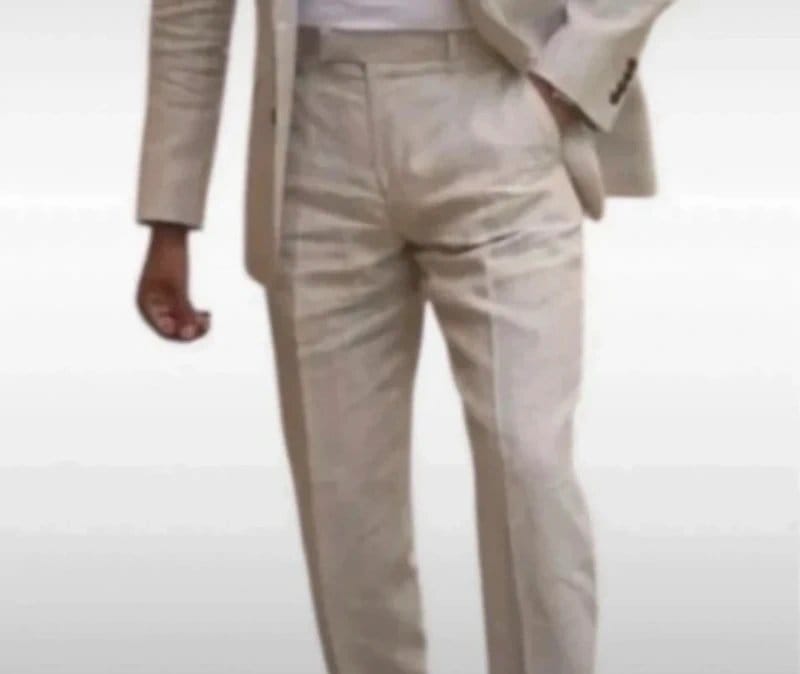 John Lewis John Lewis Linen Summer Trousers Size 44” Beige Men’s "Cambridge" Range - 1