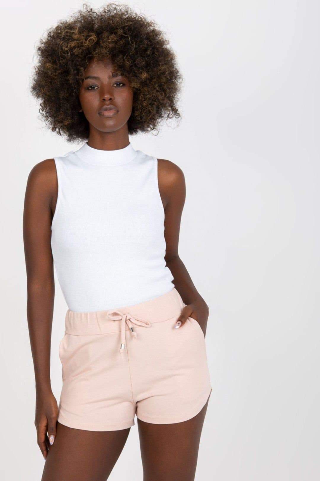 Love Lace Love Lace Pink High-Waisted Sweatshorts