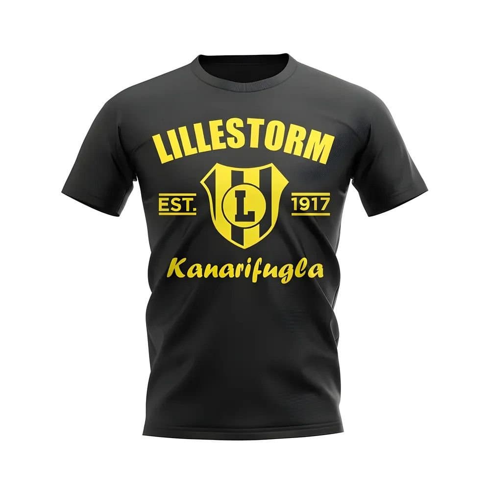 Lillestrom Lillestrom Men's Personalised Lillestorm Established Football T-Shirt Black