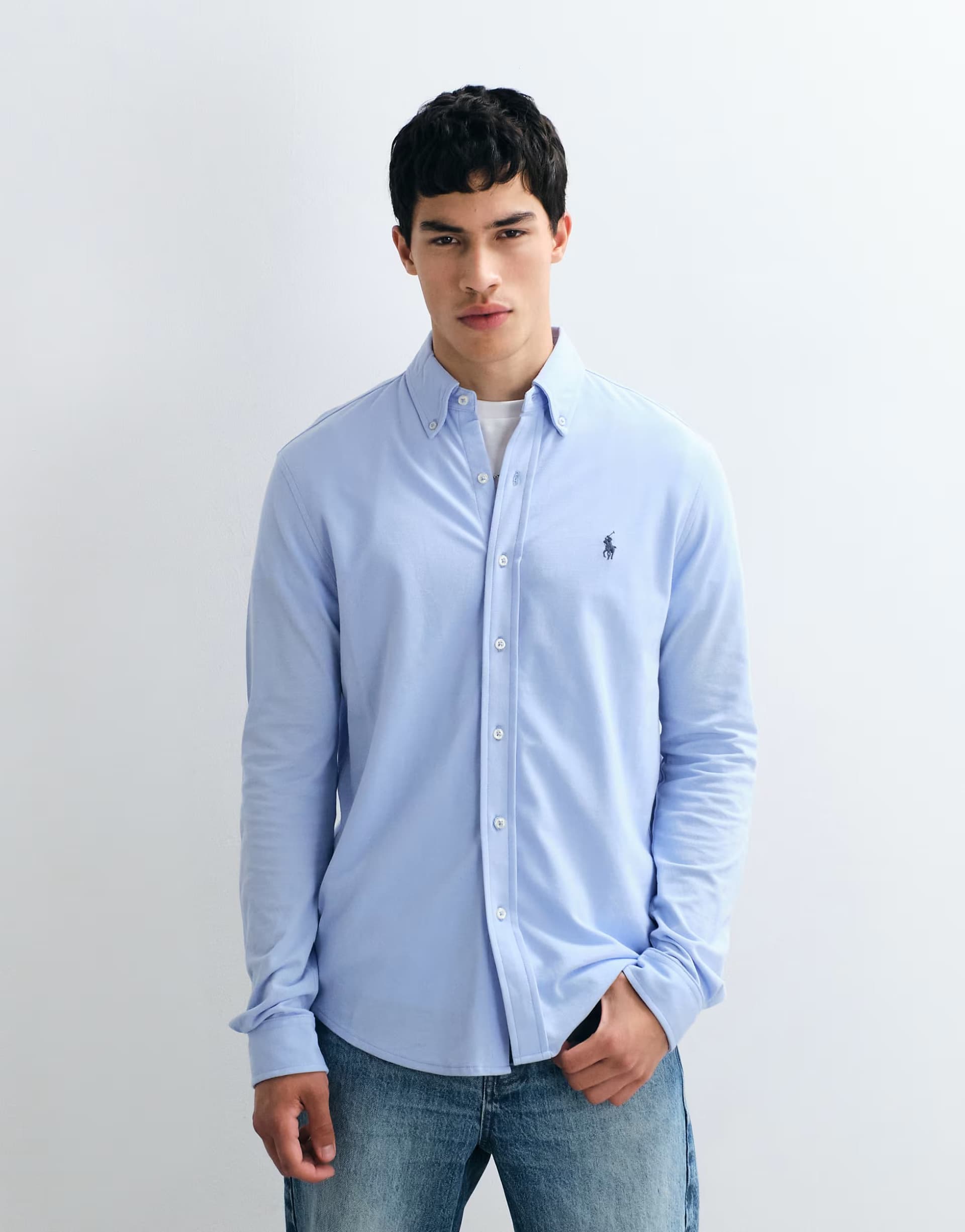 ASOS Polo Ralph Lauren longsleeve button up shirt in blue