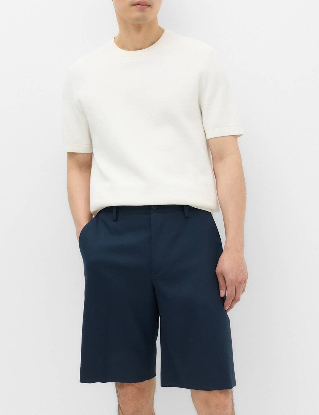 Marks & Spencer M&S Navy Regular Fit Smart Twill Shorts