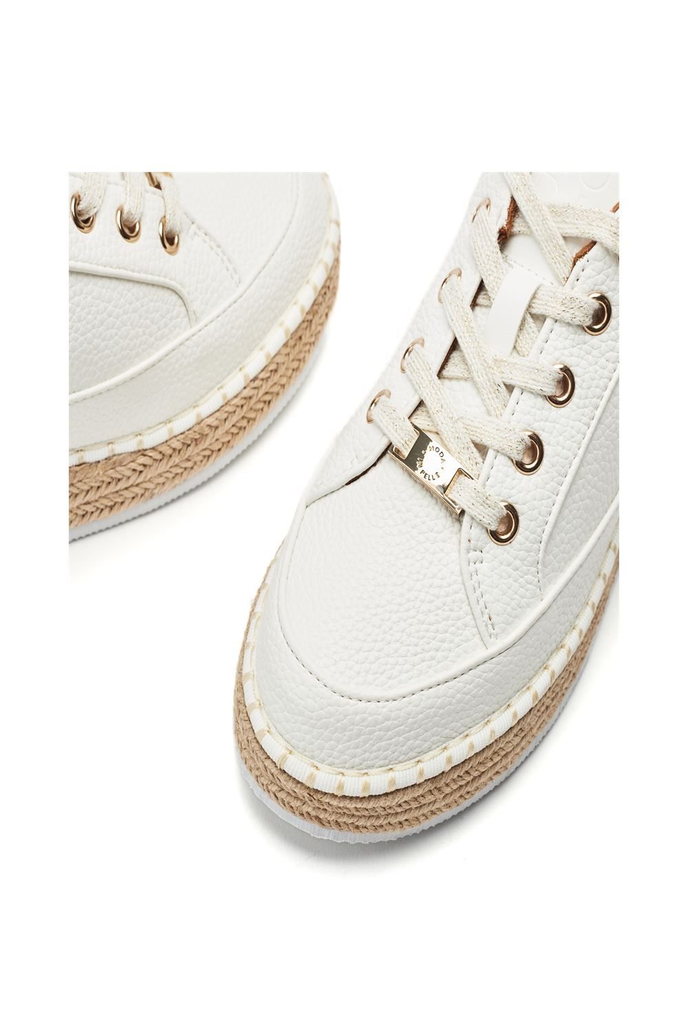 Moda In Pelle Moda In Pelle Women's Corie' Porvair Trainers in White - 4