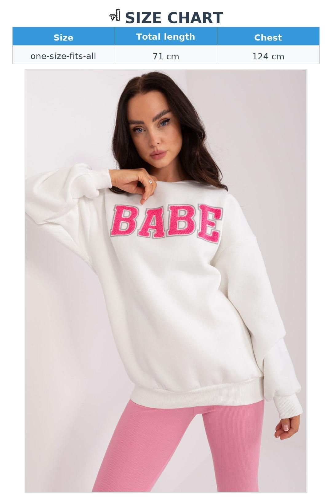 Love Lace Love Lace Women's Cotton Polyester Graphic Pullover Sweatshirt in White - 4