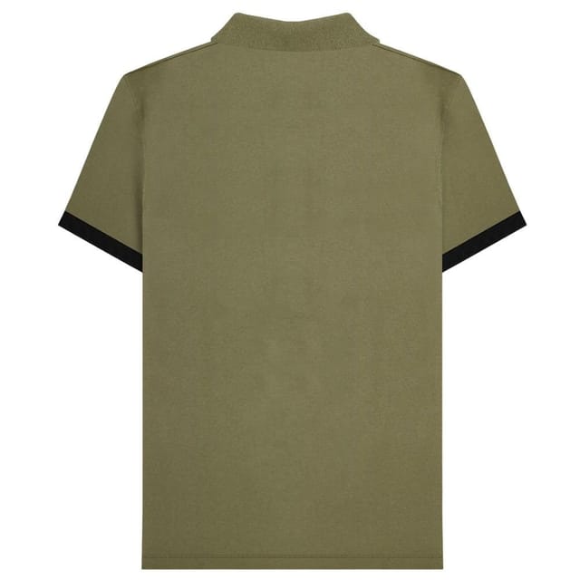 Lambretta Lambretta Men's Contrast Panel Vintage Polo Shirt in Green - 2